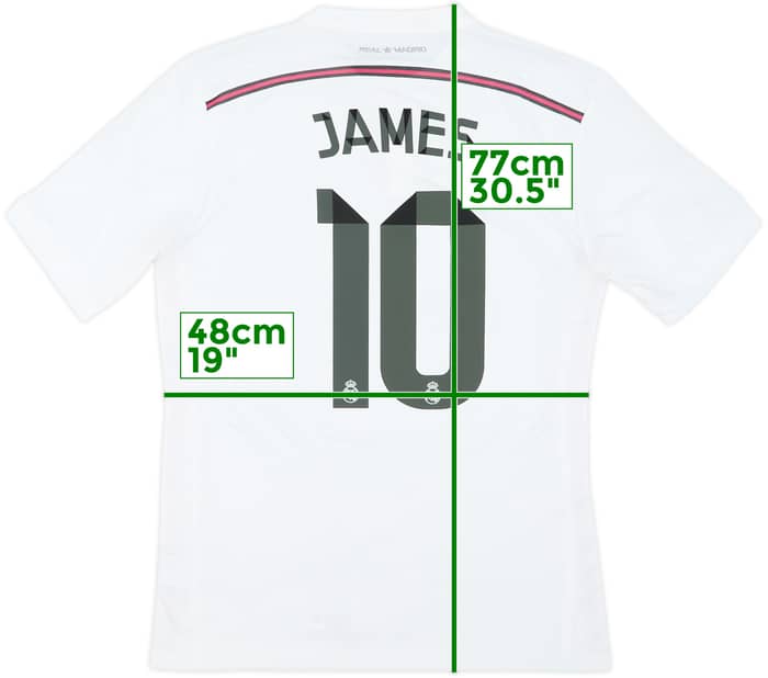 2014-15 Real Madrid Home Shirt James #10 - 7/10 - (L)