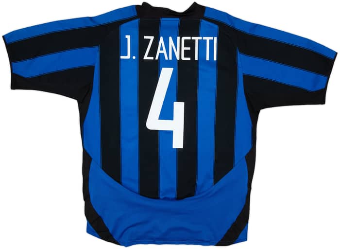 2003-04 Inter Milan Home Shirt J.Zanetti #4 - 8/10 - (XL)