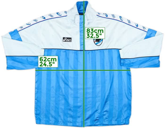 1995-96 Sampdoria Asics 1/4 Zip Track Jacket - 7/10 - (L)