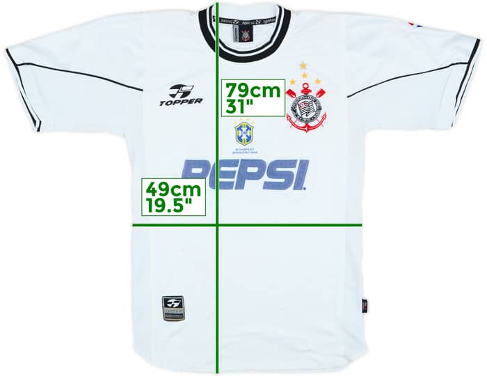 2000-01 Corinthians Home Shirt #11 - 6/10 - (S)