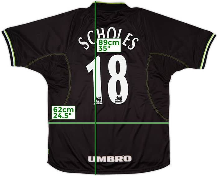 1998-99 Manchester United Third Shirt Scholes #18 - 5/10 - (XXL)