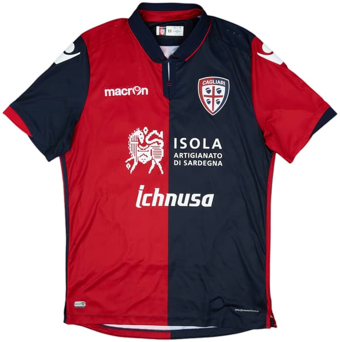 2016-17 Cagliari Home Shirt Padoin #20 - 5/10 - (M)