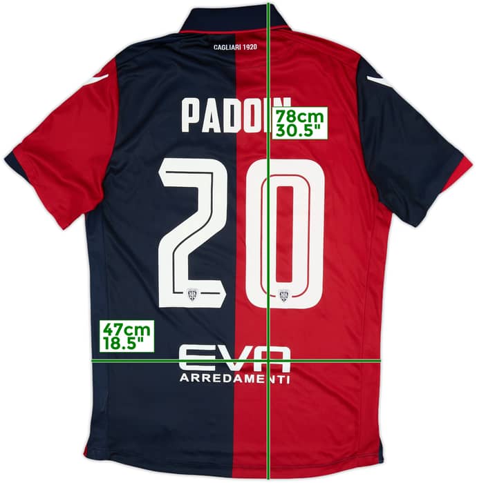 2016-17 Cagliari Home Shirt Padoin #20 - 5/10 - (M)