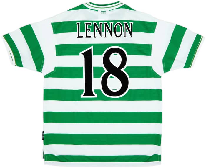 Camiseta de local del Celtic 1999-01 Lennon #18 - 7/10 - (XL)