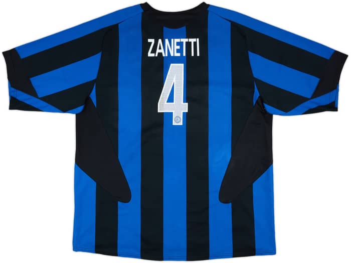 2005-06 Inter Milan Home Shirt Zanetti #4 - 9/10 - (XXL)