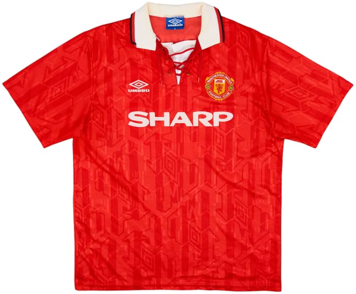 1992-94 Manchester United Home Shirt Beckham #28 - 8/10 - (XL)