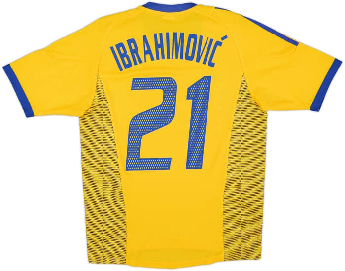2002-03 Sweden Home Shirt Ibrahimovic #21 - 10/10 - (XL.Boys)