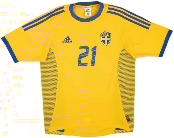 2002-03 Sweden Home Shirt Ibrahimovic #21 - 10/10 - (XL.Boys)