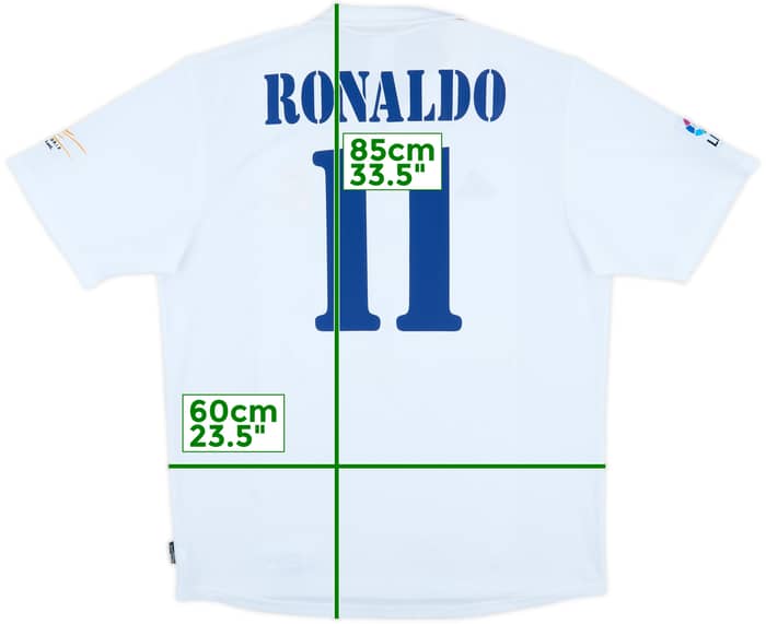 2002-03 Real Madrid Centenary Home Shirt Ronaldo #11 - 8/10 - (XL)