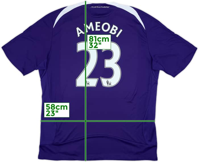 2008-09 Newcastle Away Shirt Ameobi #23 - 8/10 - (XL)