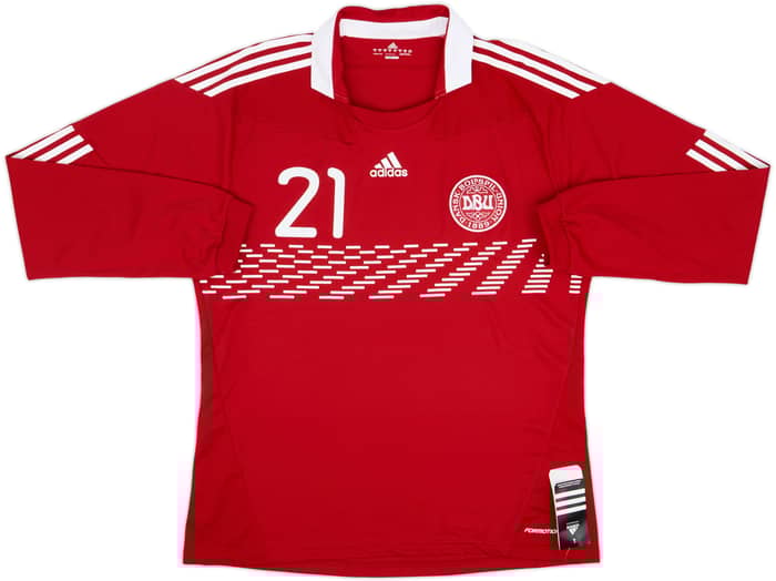 2010-11 Denmark Player Issue Home L/S Shirt Eriksen #21 (M)