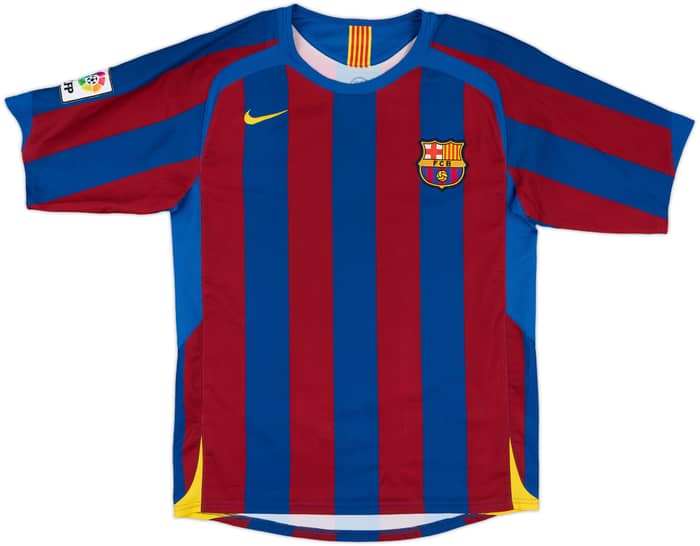 2005-06 Barcelona Home Shirt Ronaldinho #10 - 8/10 - (M)