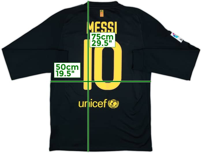 2011-12 Barcelona Away L/S Shirt Messi #10 - 8/10 - (M)