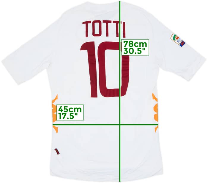 2011-12 Roma Away Shirt Totti #10 - 9/10 - (XL)