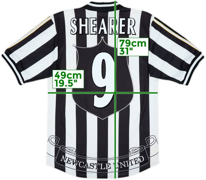 1997-99 Newcastle Home Shirt Shearer #9 - 8/10 - (S)