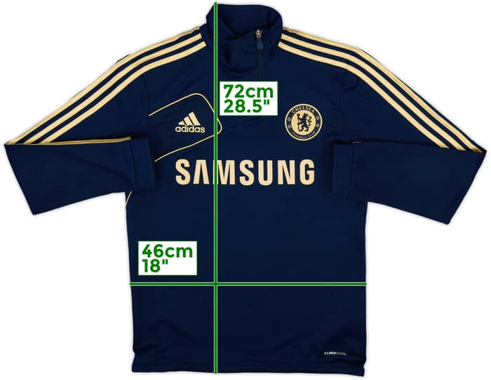 2012-13 Chelsea adidas 1/4 Zip Sweat Top - 9/10 - (S)