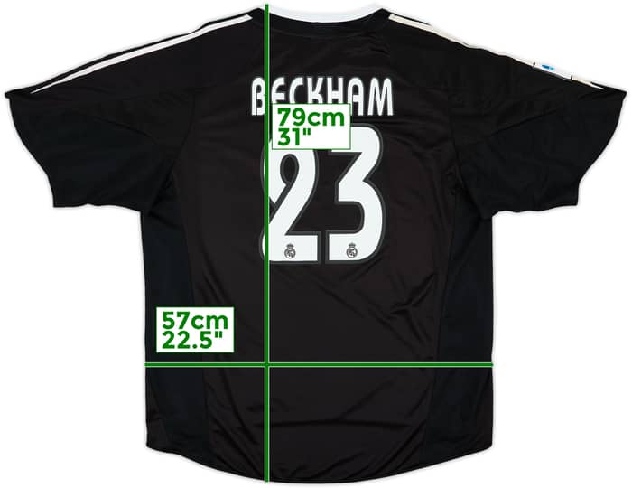2004-05 Real Madrid Away Shirt Beckham #23 - 9/10 - (L)