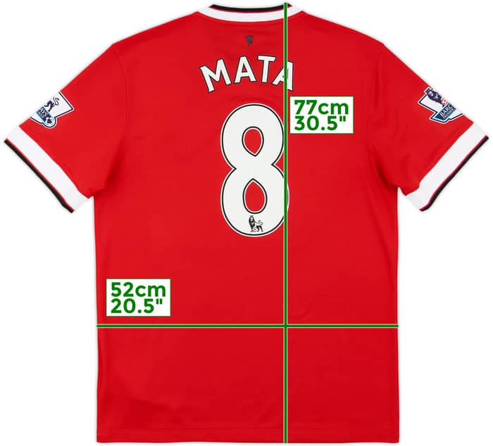 2014-15 Manchester United Home Shirt Mata #8 - 8/10 - (M)