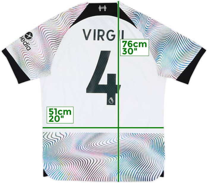 2022-23 Liverpool Authentic Away Shirt Virgil #4 - 8/10 - (M)