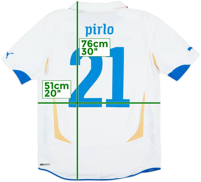 2010-12 Italy Away Shirt Pirlo #21 - 7/10 - (M)