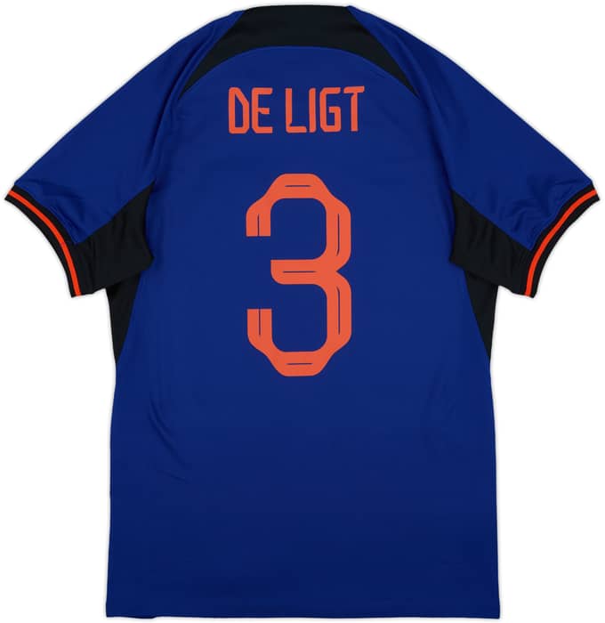 2022-23 Netherlands Away Shirt De Ligt #3 - 9/10 - (S)