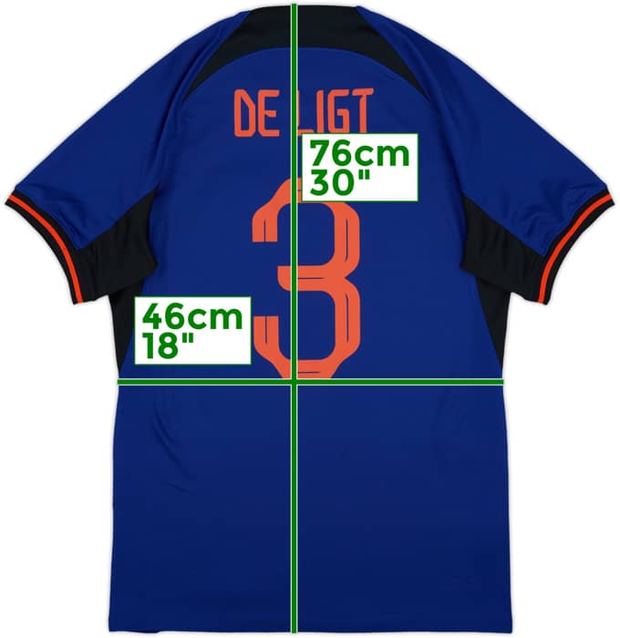 2022-23 Netherlands Away Shirt De Ligt #3 - 9/10 - (S)