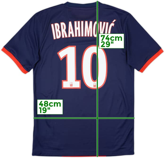 2013-14 Paris Saint-Germain Home Shirt Ibrahimovic #10 - 8/10 - (S)