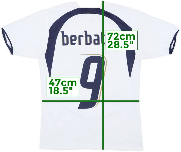 2006-07 Tottenham Home Shirt Berbatov #9 - 7/10 - (S)