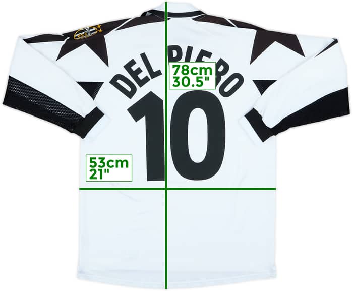 1998-99 Juventus Away L/S Shirt Del Piero #10 - 7/10 - (M)