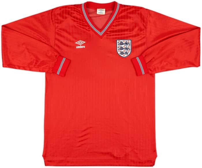 1984-87 England Away L/S Shirt #7 - 8/10 - (L)