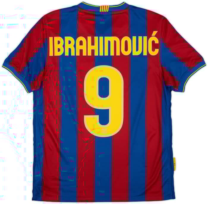2009-10 Barcelona Home Shirt Ibrahimovic #9 - 8/10 - (S)