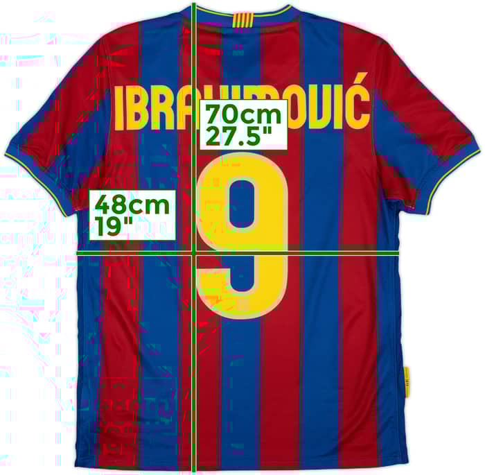 2009-10 Barcelona Home Shirt Ibrahimovic #9 - 8/10 - (S)