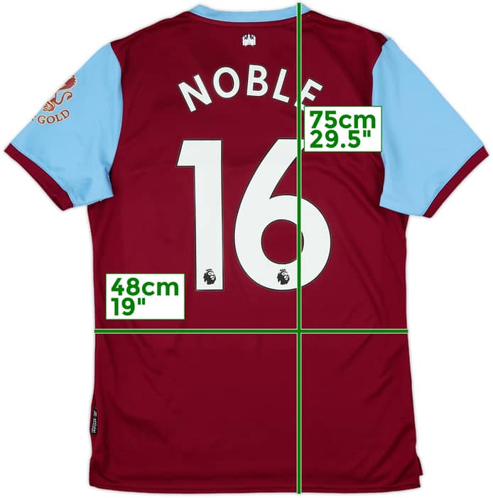 2019-20 West Ham Home Shirt Noble #16 - 7/10 - (M)