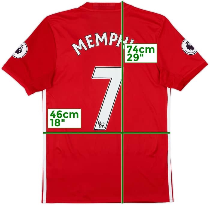 2016-17 Manchester United Home Shirt Memphis #7 - 10/10 - (S)