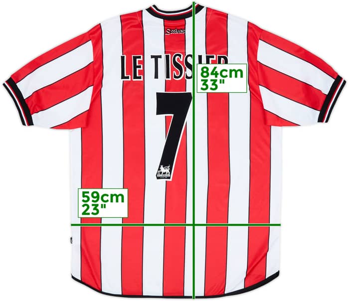 2001-03 Southampton Home Shirt Le Tissier #7 - 9/10 - (L)