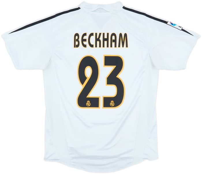 2004-05 Real Madrid Home Shirt Beckham #23 - 6/10 - (XL.Boys)