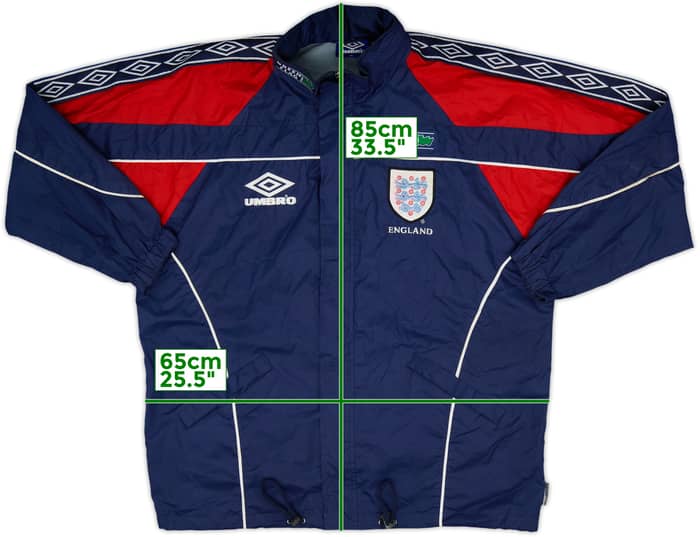 1998-00 England Umbro Hooded Bench Coat - 9/10 - (M)