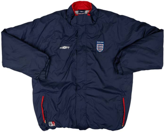 2007-08 England Umbro Hooded Padded Bench Coat - 6/10 - (L)