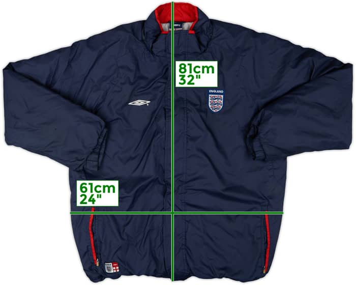 2007-08 England Umbro Hooded Padded Bench Coat - 6/10 - (L)