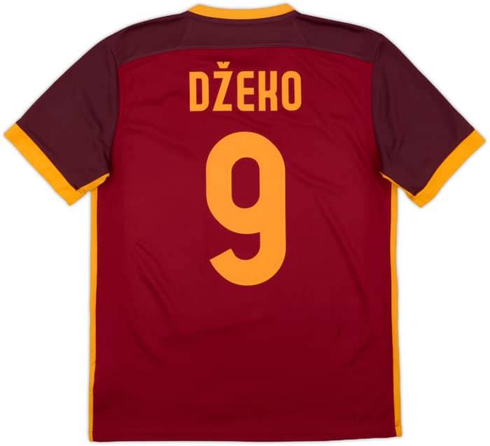 2015-16 Roma Home Shirt Dzeko #9 - 8/10 - (M)