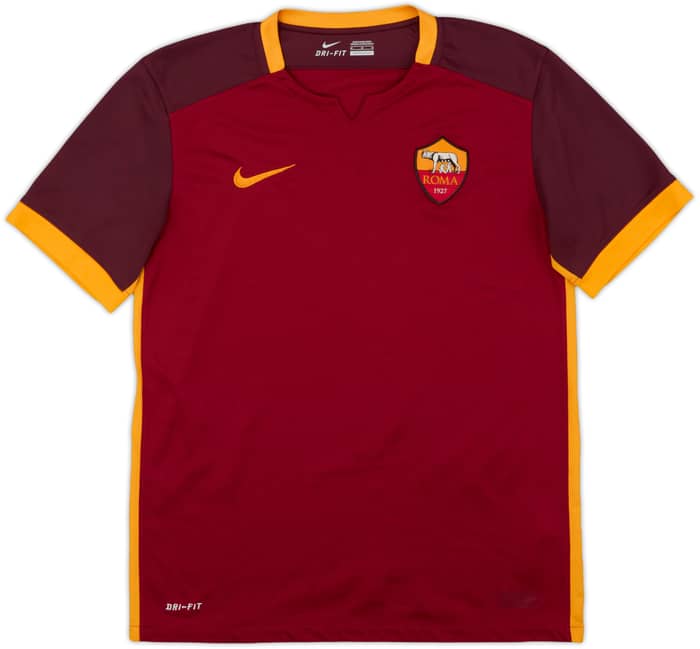 2015-16 Roma Home Shirt Dzeko #9 - 8/10 - (M)