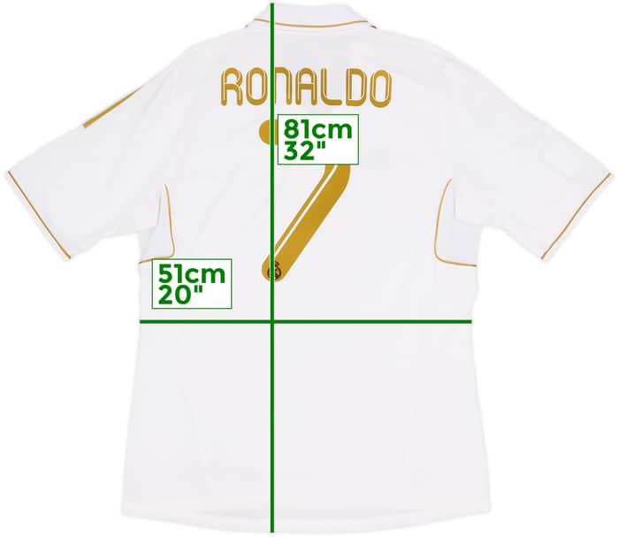 2011-12 Real Madrid Camiseta Local Ronaldo #7 - 7/10 - (L)