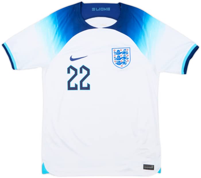 2022-23 England Home Shirt Bellingham #22 - 5/10 - (S)