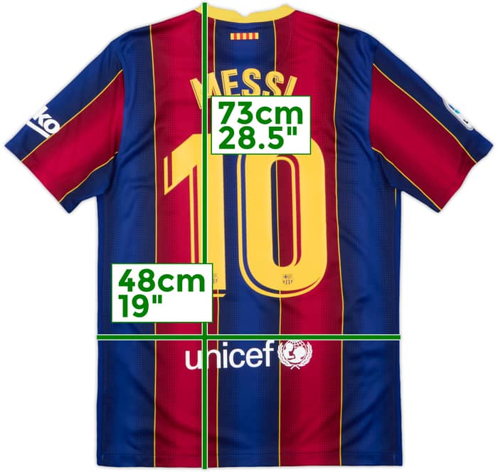 2020-21 Barcelona Home Shirt Messi #10 - 9/10 - (M)