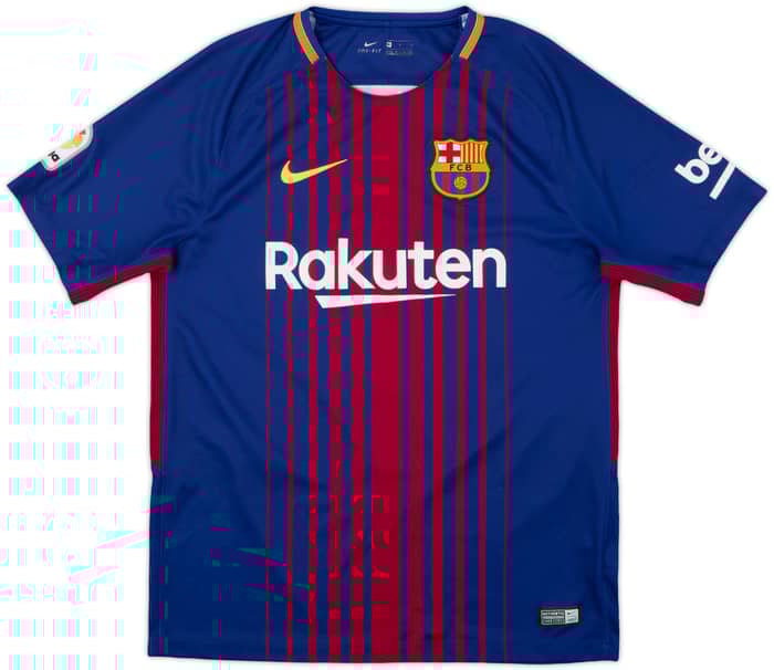 2017-18 Barcelona Home Shirt Suarez #9 - 9/10 - (M)