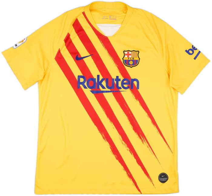 2019-20 Barcelona 'Senyera' Fourth Shirt Messi #10 - 9/10 - (XL)