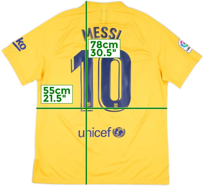 2019-20 Barcelona 'Senyera' Fourth Shirt Messi #10 - 9/10 - (XL)