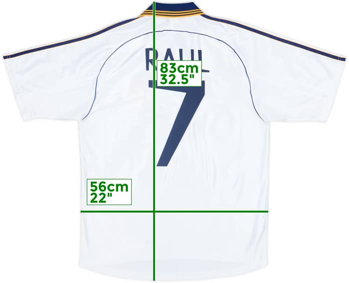 1998-00 Real Madrid Home Shirt Raul #7 - 7/10 - (M)