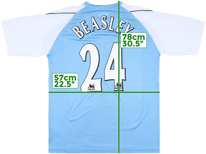 2006-07 Manchester City Home Shirt Beasley #24 - 8/10 - (XL)