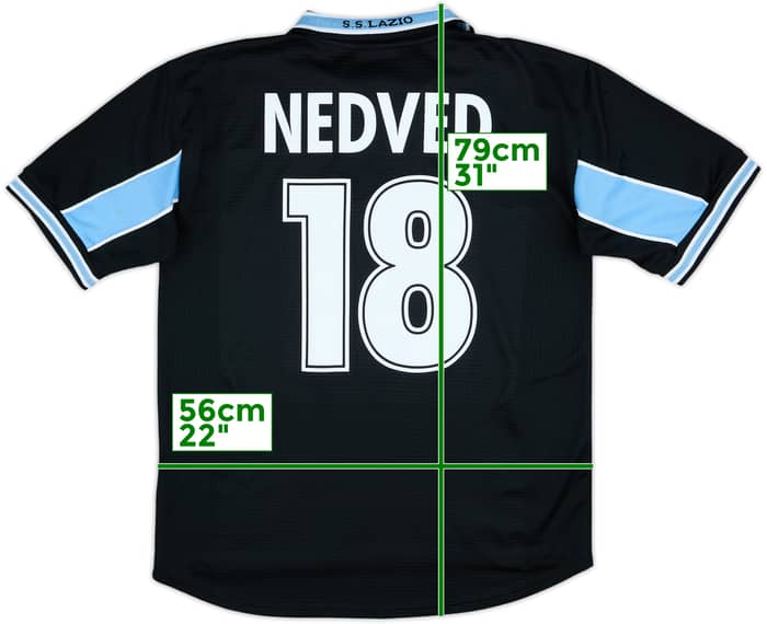 1998-99 Lazio Away Shirt Nedved #18 - 9/10 - (L)